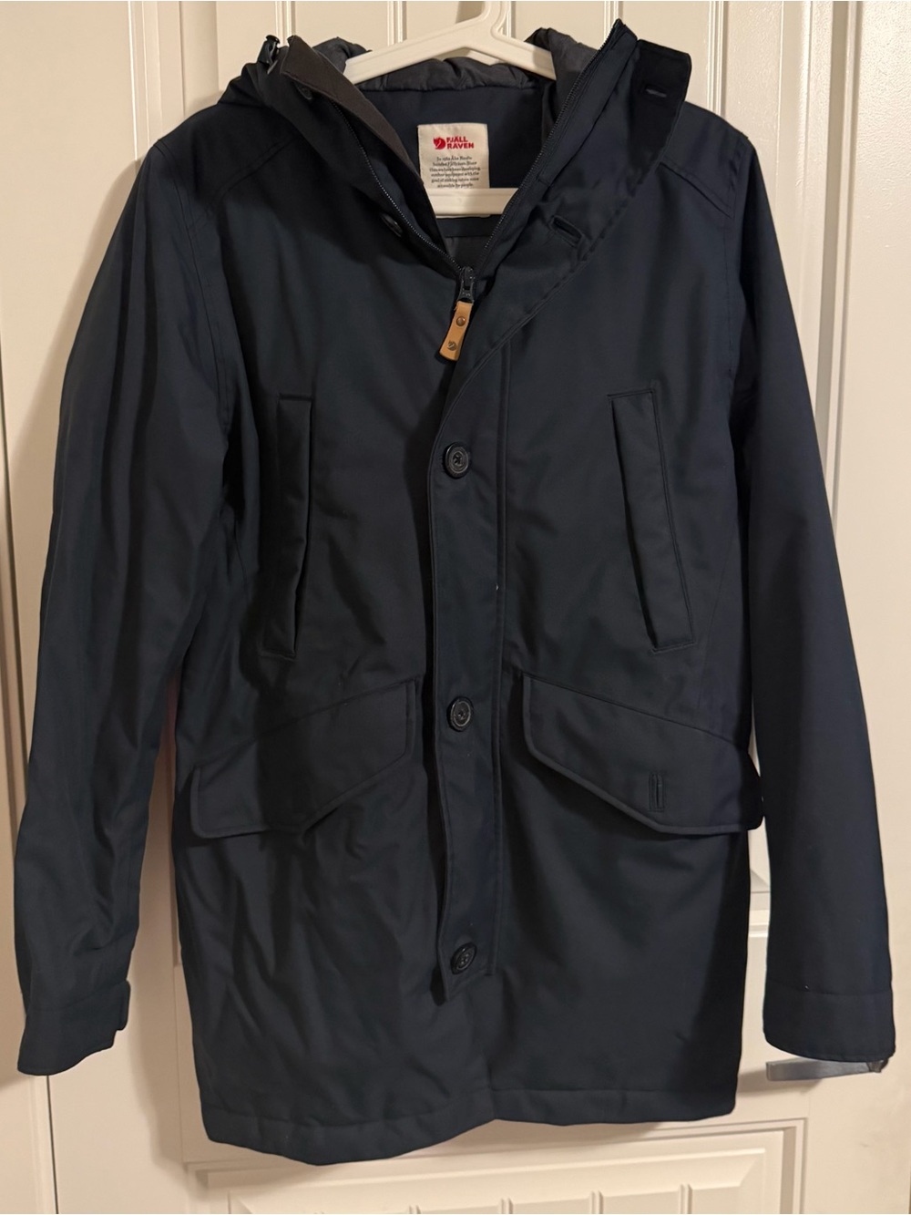 Fjallraven Navy Hooded Field Coat